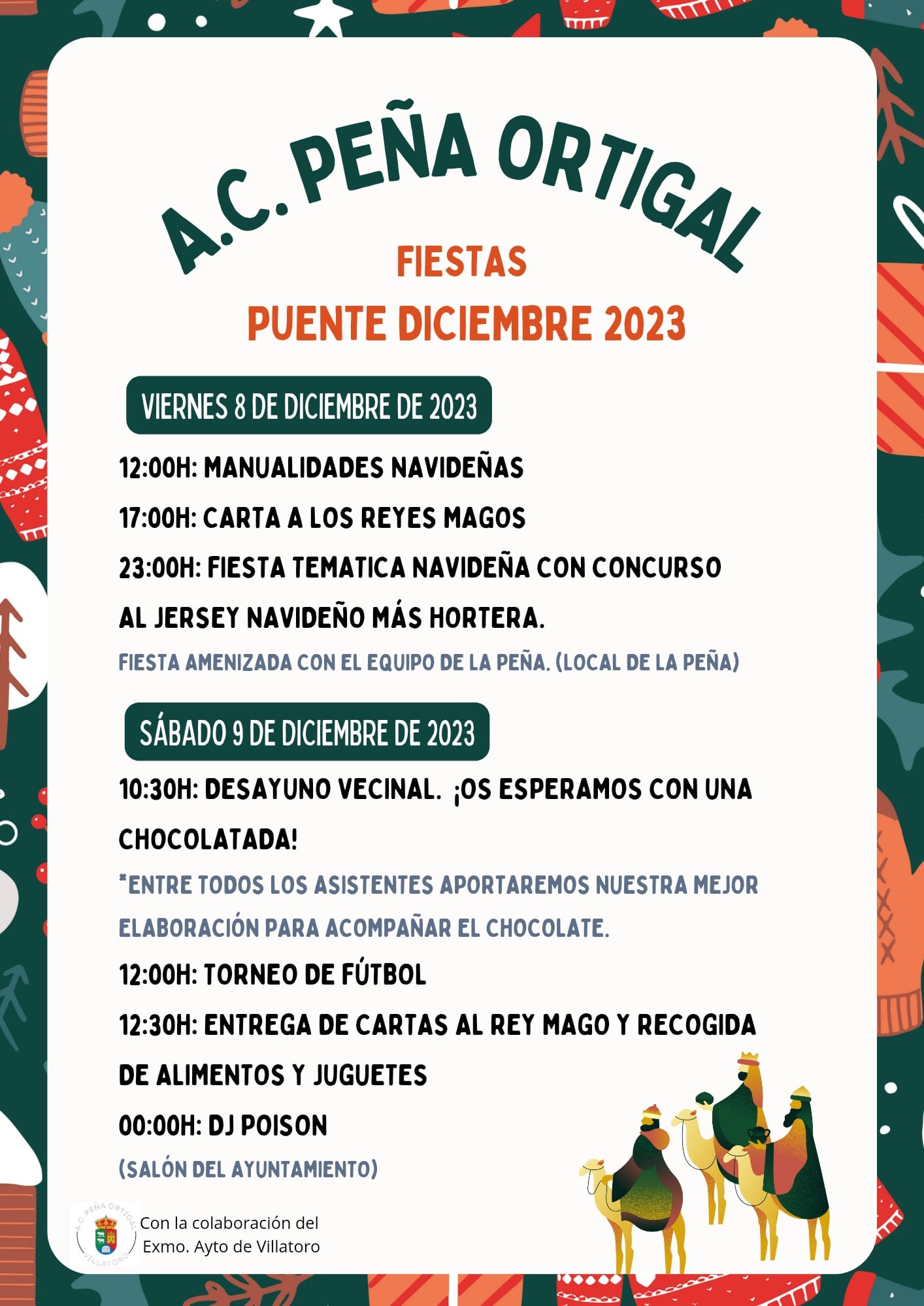 Cartel puente de diciembre 2023