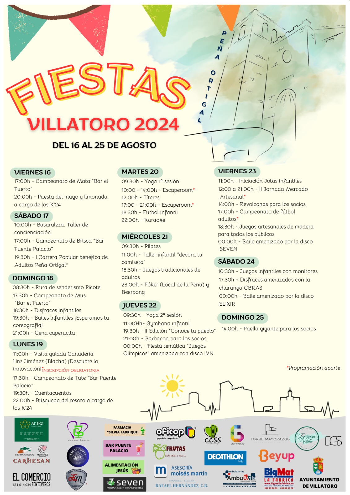 Cartel fiesta de verano 2024